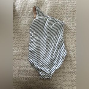 Albion fit one shoulder stripe swimsuit - Medium